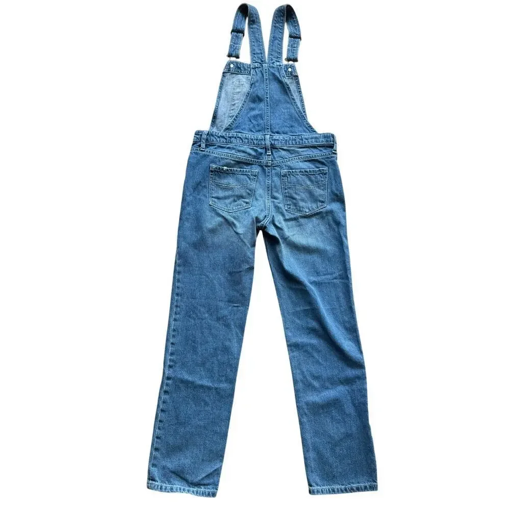 Gap Kids Denim Jean Overalls Coveralls Distressed Size L School Distressed
